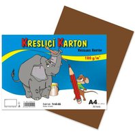 kreslící karton A4 180 g tmavě hnědý/ 50 listů