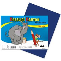 kreslící karton A4 180 g tmavě modrý/ 50 listů