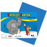 kreslící karton A4 180 g modrý/ 50 listů