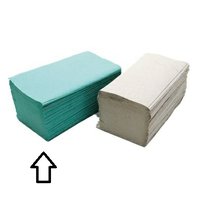 papírové ručníky Z-Z zelené 1vrstvé/ 250 ks (5000Z)