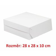 dortová krabice bílá velká 28 cm
