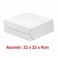 dortová krabice bílá malá 22 cm