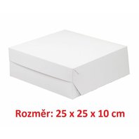 dortová krabice bílá 25 cm