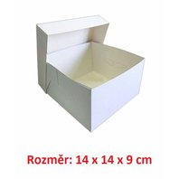 dortová krabice bílá 14 cm