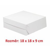 dortová krabice bílá 18 cm