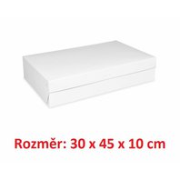 dortová krabice bílá na roládu 30x45x10 cm