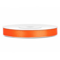 stuha saténová 6 mm x 32 m oranžová