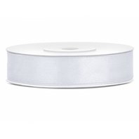 stuha saténová 12 mm x 32 m bílá