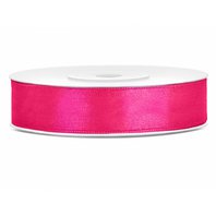 stuha saténová 12 mm x 32 m tm. růžová