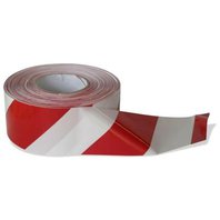 výstražná páska 70mm/200m červeno-bílá (nelepící folie)