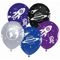 balonek s potiskem Vesmír mix 5 ks (410027)