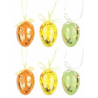 velikonoční vajíčka plast 4 cm, mix barev, 12 ks (9986)