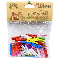 kolíčky dekorační dřevěné barevné - 4,5 cm 25 ks (PK 590-11)