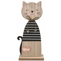 dekorace kočka dřevěná na postavení 10 x 25 cm (7377)