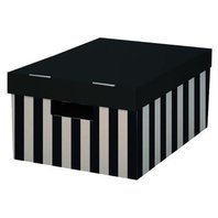 Úložná krabice s víkem 28x37x18 cm/2ks/bal černá č.604.10