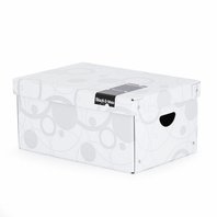 Krabice lamino velká Black and White bílá (7-014)
